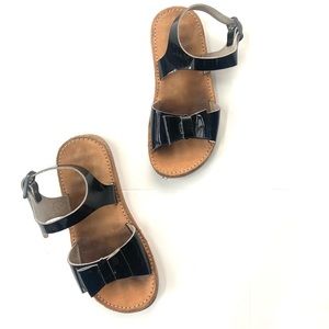 FRESHLY PICKED Size 10 Black Bow Sandals